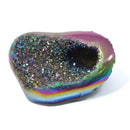 Titanium Aura Quartz Geode - The Rainbow Guardian (885g)