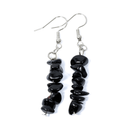 Black Onyx Crystal Chip Drop Earrings