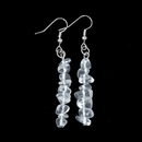 Clear Quartz Crystal Chip Drop Earrings