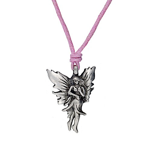 Thoughtful Fairy Necklace Pewter