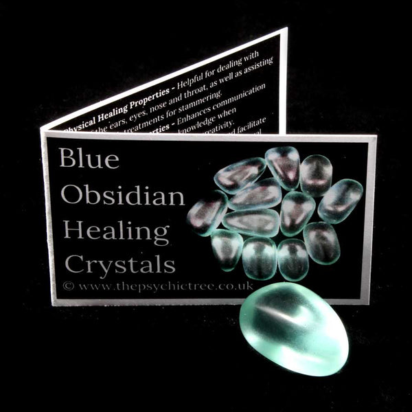 Blue Obsidian Crystal & Guide Pack