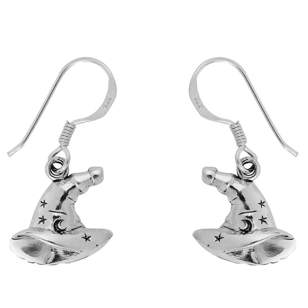 Witches Hat Earrings - Sterling Silver