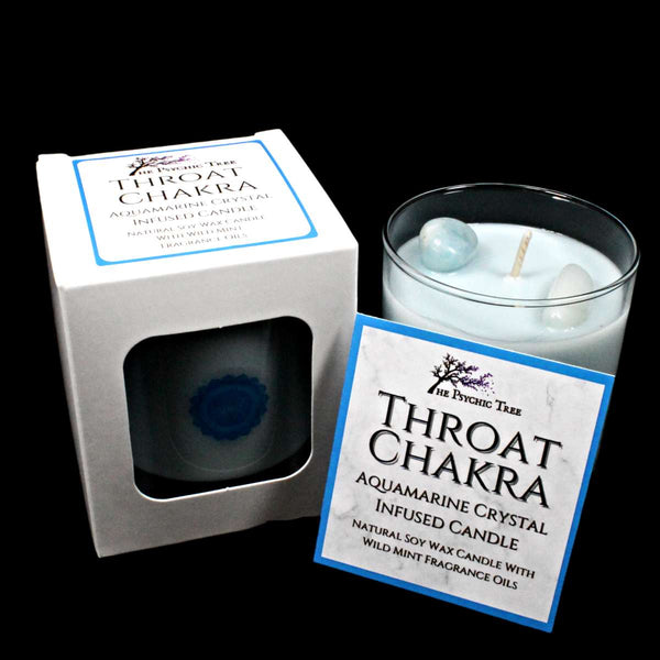 Throat Chakra - Crystal Infused Scented Candle