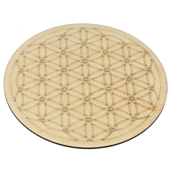 Wooden Geometric Crystal Grid (15cm)