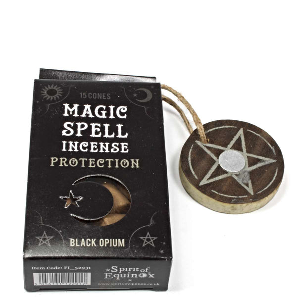Magic Spell Incense Cones & Holder - Protection