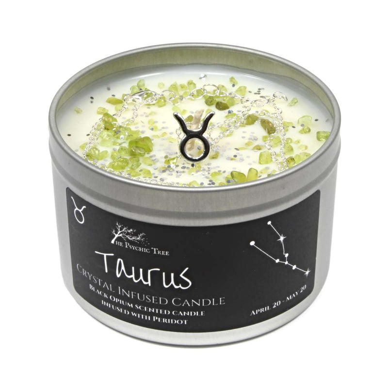 Taurus - Crystal & Jewellery Scented Zodiac Candle