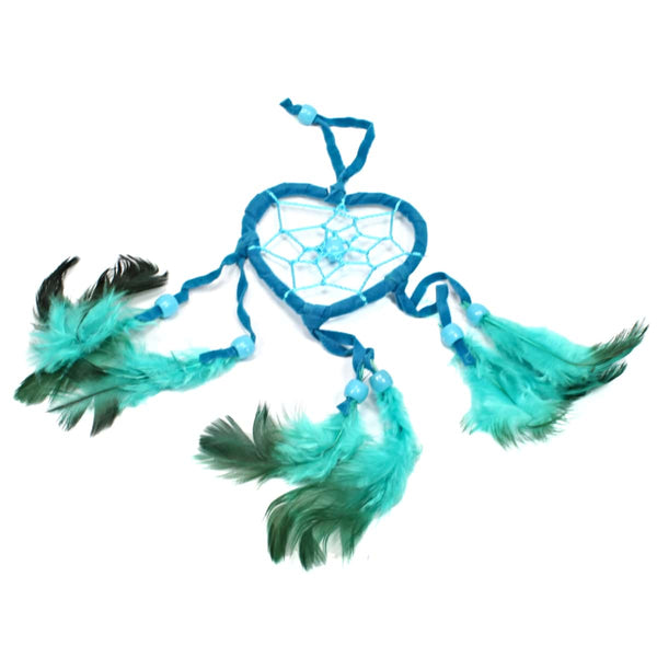 Small Heart Bali Dreamcatcher - Turquoise