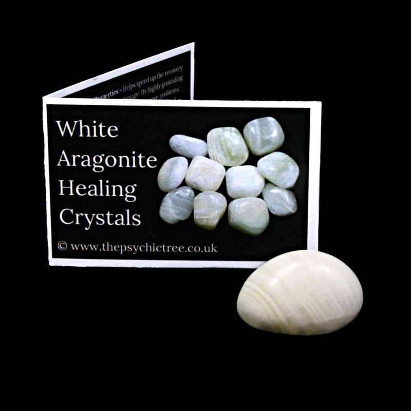 White Aragonite Polished Crystal & Guide Pack