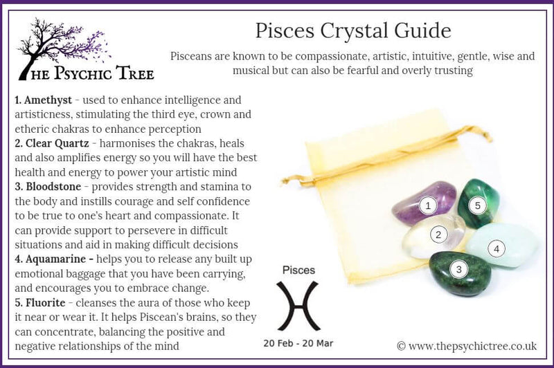 Pisces - Sign Of The Zodiac Healing Crystal Pack