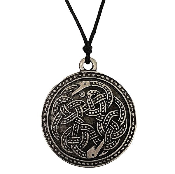 Viking Ouroboros Serpent Necklace - Pewter