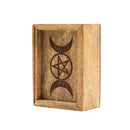 Mango Wood Oracle Card Box with Card Holder