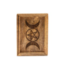 Mango Wood Oracle Card Box with Card Holder