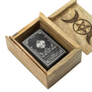 Mango Wood Oracle Card Box with Card Holder