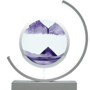 Moodscape Crescent White-Purple Sand Picture