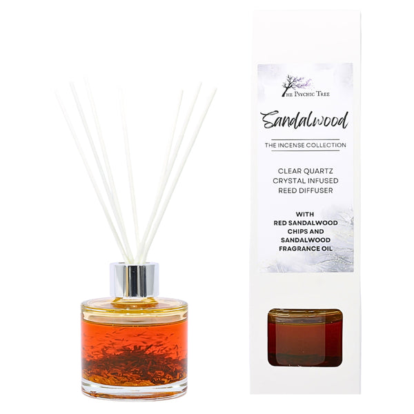 Sandalwood - Crystal Infused Reed Diffuser - The Incense Collection