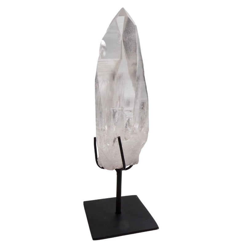 A-Grade Lemurian Quartz Point on Stand (365g)