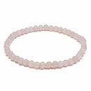 Rose Quartz - 4mm Beaded Bracelet