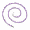Amethyst - 4mm Beaded Necklace