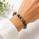 African Bloodstone Beaded Bracelet 8mm