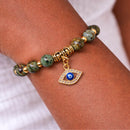 Protection & Growth Evil Eye Bracelet - African Turquoise