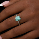 The Stone of Courage & Truth - Adjustable Amazonite Ring