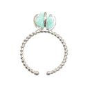 The Stone of Courage & Truth - Adjustable Amazonite Ring