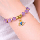 Soothe & Calm Evil Eye Charm Bracelet - Amethyst
