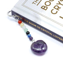 Peace & Tranquillity Heart Pendant & Feather Bookmark – Amethyst and Chakra Energy