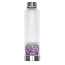 Glass Crystal Water Bottle - Amethyst for Trust and Clarity