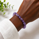 Amethyst Beaded Bracelet 8mm
