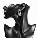 Amethyst Power Ring Hoop Earrings for Serenity & Elegance