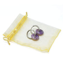 Amethyst Power Ring Hoop Earrings for Serenity & Elegance