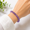Amethyst Beaded Bracelet 8mm