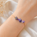 Amethyst Stone Chip Adjustable Bracelet