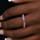 Peace & Positivity - Amethyst 3mm Crystal Bead Ring