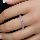 Peace & Positivity - Amethyst 3mm Crystal Bead Ring