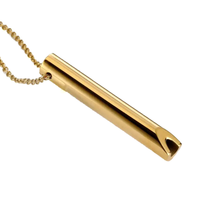 Anti Anxiety Breathing Necklace Gold