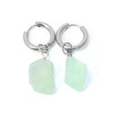 Green Fluorite Huggie Earrings – Focus, Flow, Aura Cleanse