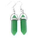 Green Aventurine Crystal Point Earrings