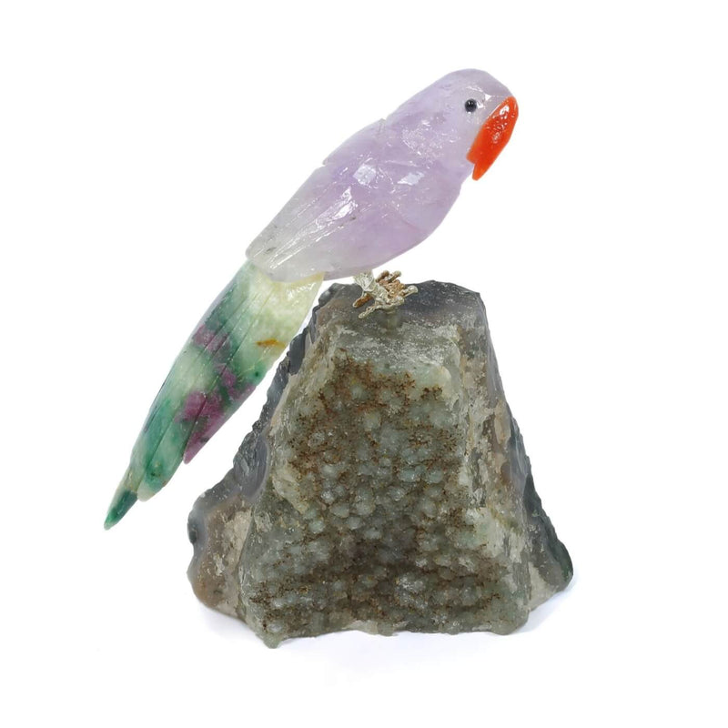 Amethyst & Ruby Zoisite Parrot - The Mystic Guardian (248g)