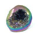Titanium Aura Quartz Geode - The Rainbow Guardian (905g)