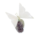 Agate Butterfly With Amethyst Cluster (134g)