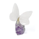 Agate Butterfly With Amethyst Cluster (144g)