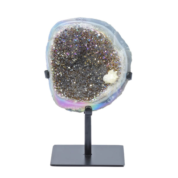 Titanium Aura Agate Geode - The Halo Stone (961g)