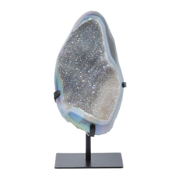 Titanium Aura Agate Geode - The Halo Stone (2133g)