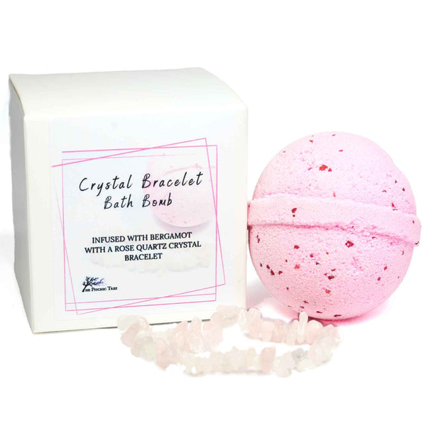 Rose Quartz Crystal Bracelet Bath Bomb
