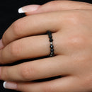 Strength & Protection - Black Onyx 3mm Crystal Bead Ring