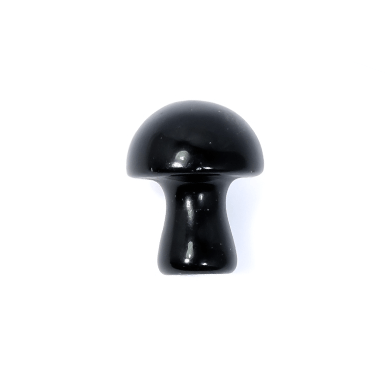 Healing Mini Mushroom Crystal - Black Obsidian