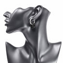 Black Obsidian Power Ring Hoop Earrings for Protection