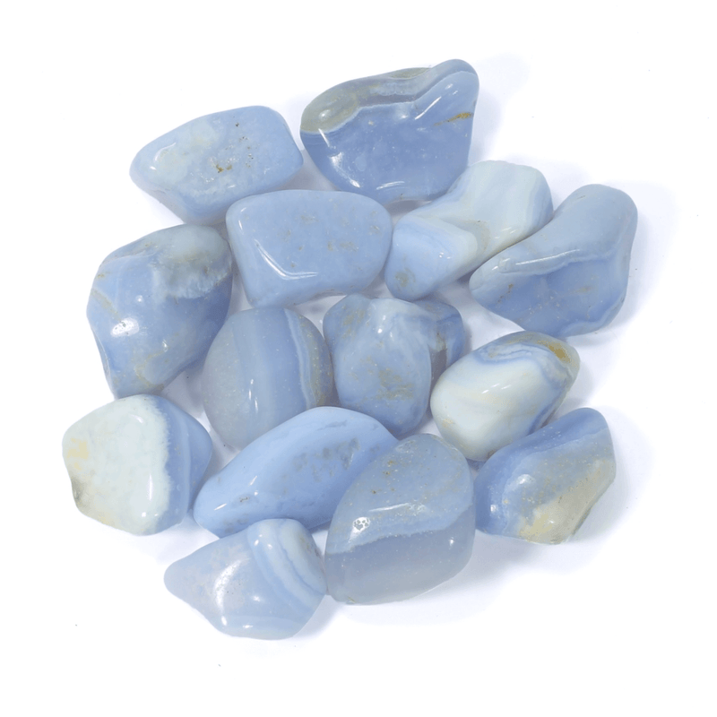 Blue Chalcedony Polished Tumblestone Healing Crystals